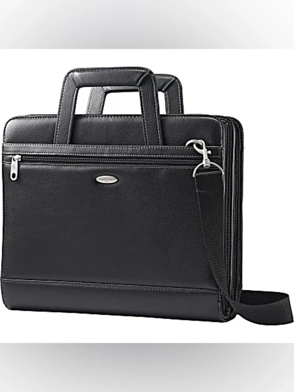 Men's Black samsonite padfolio with handles and strap
